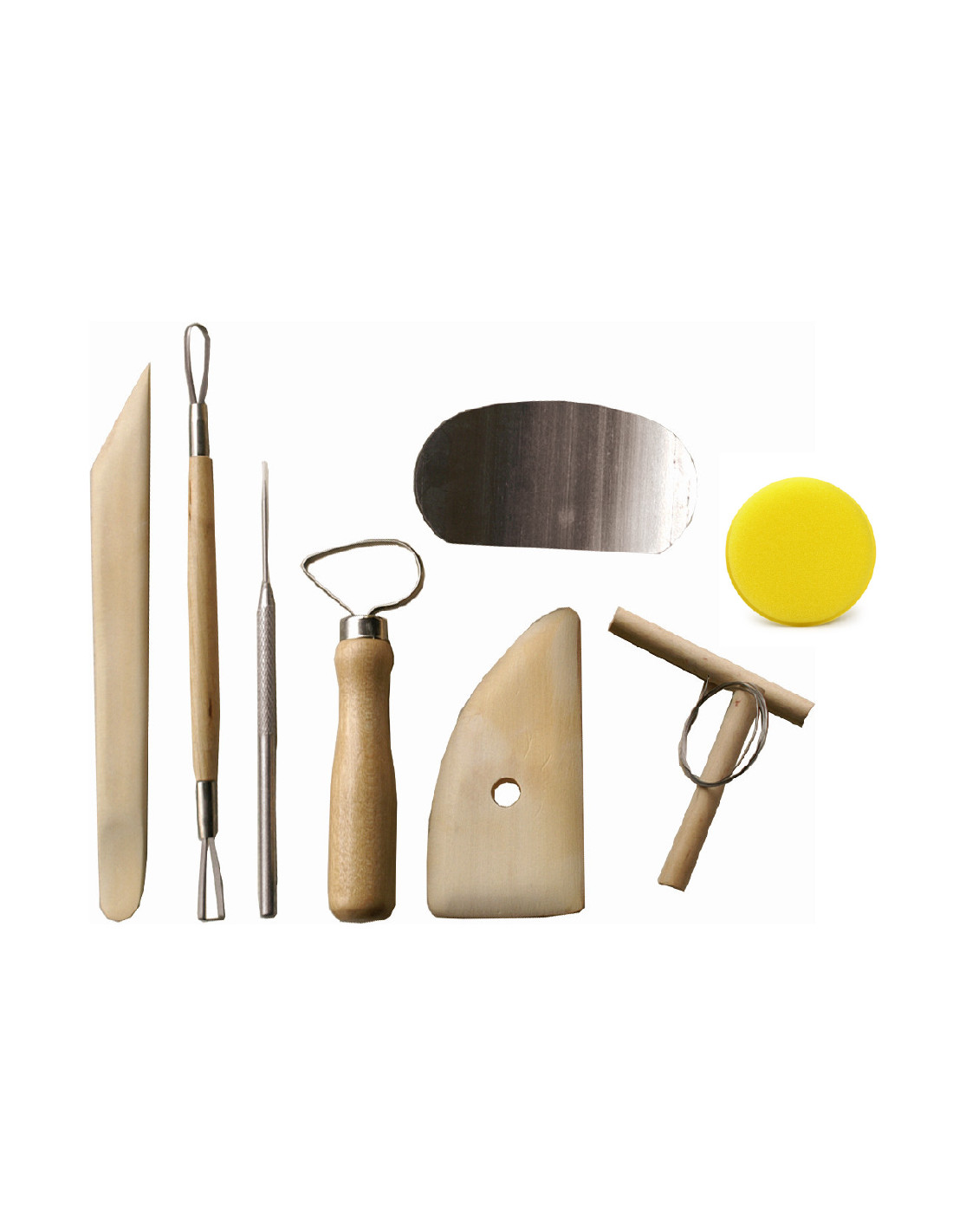 Set de 8 outils de Modelage et de Poterie, accessoires en bois